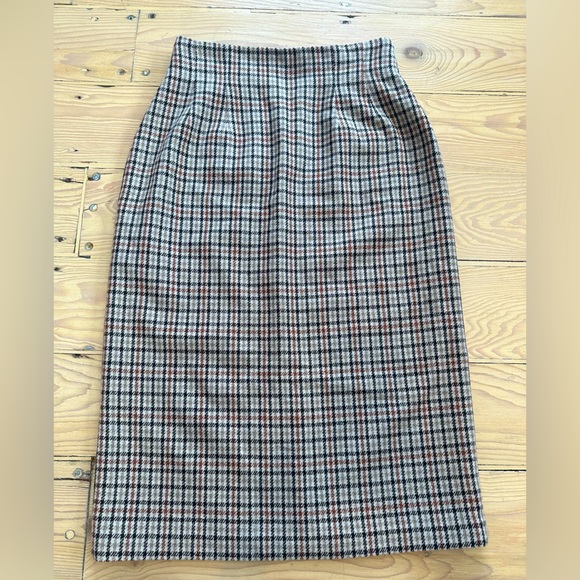 Stunning Vintage Wool midi Skirt US 6P - Picture 2 of 8